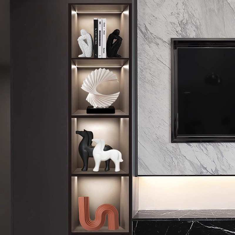 高档别墅大平层客厅摆件现代餐边酒柜家居饰品软装电视柜乔迁礼品