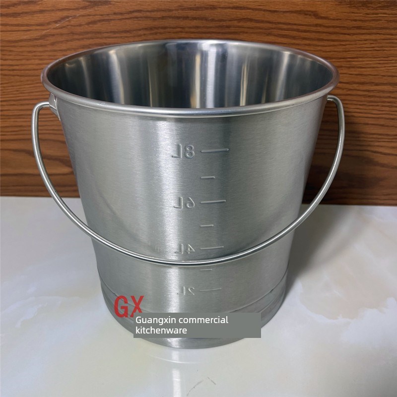 高档不锈钢桶10L15L 升加厚商业牛奶桶学校砂规模酒店桶