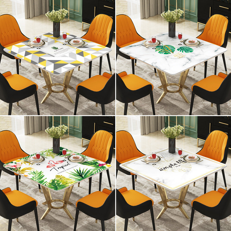 方桌桌布防水防油免洗软玻璃餐桌垫 防烫正方形八仙桌塑料台布,居家布艺,桌布,淘宝优惠券,粉丝福利购,淘宝优惠卷