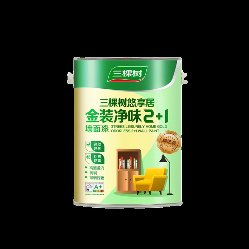 三棵树悠享居净味2+内墙乳胶漆 室内家用自刷油漆涂料环保墙面漆