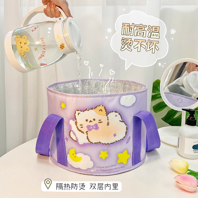 儿童泡脚桶过小腿可折叠宝宝洗脚盆桶家用便携式泡脚袋