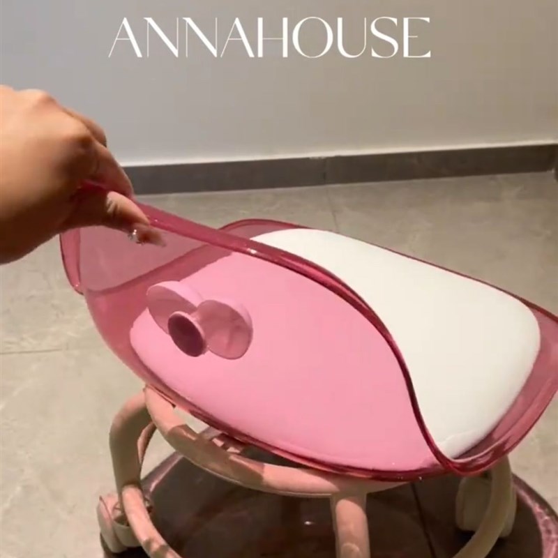 万向轮小凳子软座滑轮矮凳带娃儿童椅子靠背圆凳家用美缝修脚板凳