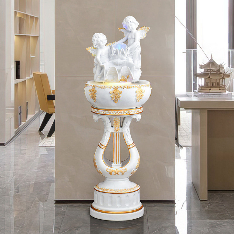 流水循环水客厅加湿器家用创意鱼缸落地电视柜旁边欧式装饰品,家居饰品,落地摆件,淘宝优惠券,粉丝福利购,淘宝优惠卷