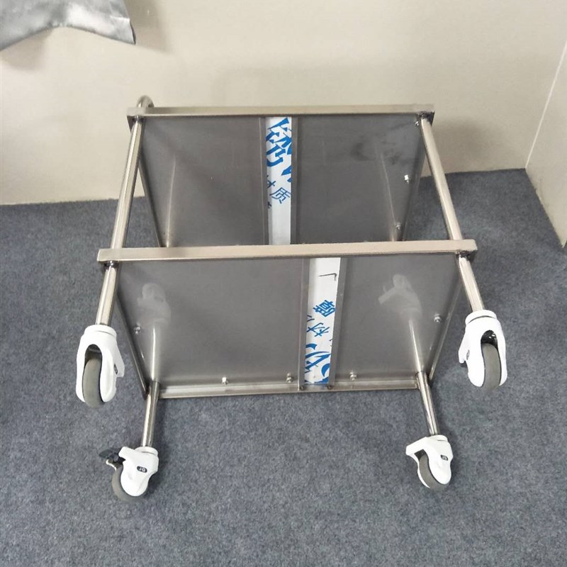 不锈钢折叠推车双层清创护理车医用器械车治疗车送药急救麻醉车