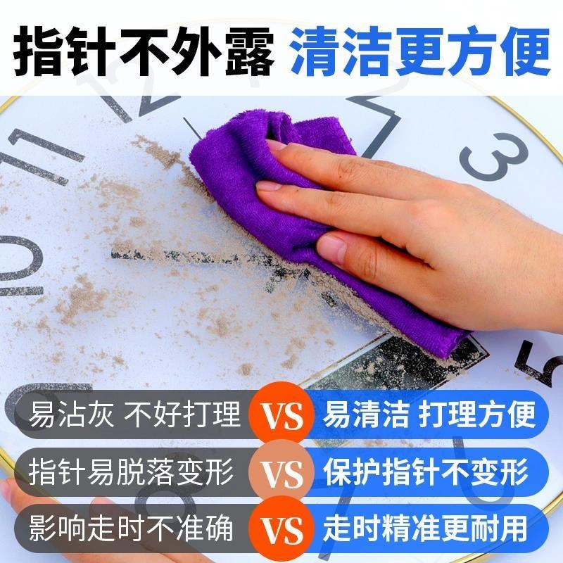 2024新款万钟表挂钟客厅家用带日历简约现代餐厅装饰时钟挂表