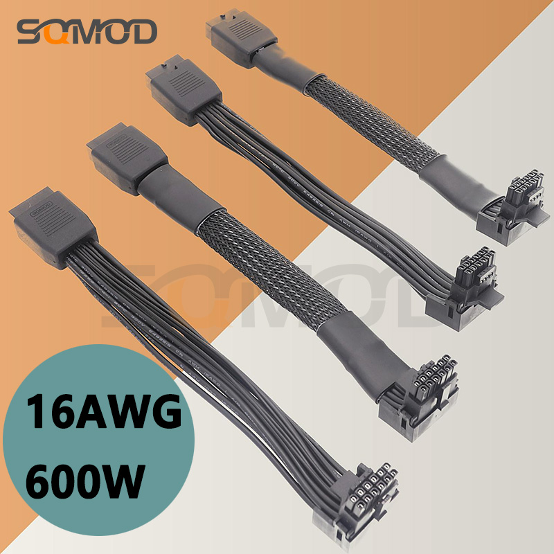 16Pin显卡弯头 新显卡2VHPWR直头转弯头线 PCIE 5.0弯头线 12+4