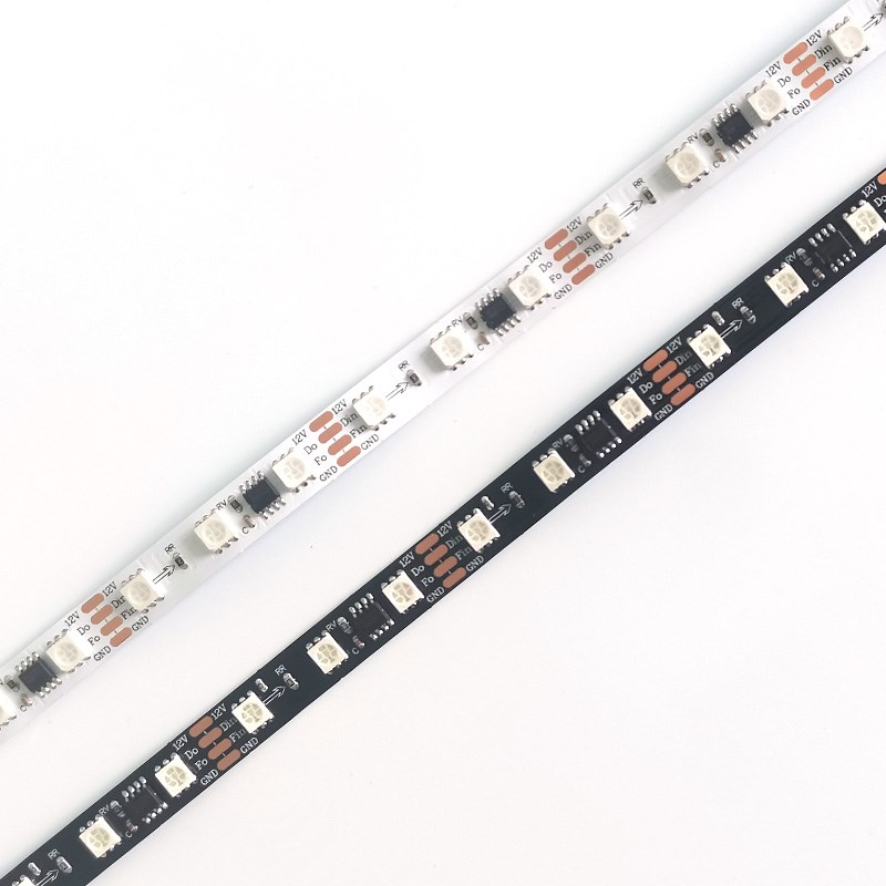 60灯断点续传5050流水效果幻彩灯带12V低压led跑马Tu 60DRGB灯条