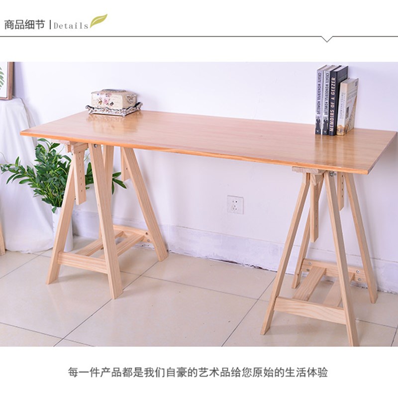 实木桌架可升降调节桌架桌腿摄影台架绘图桌定制桌腿画桌台架画案