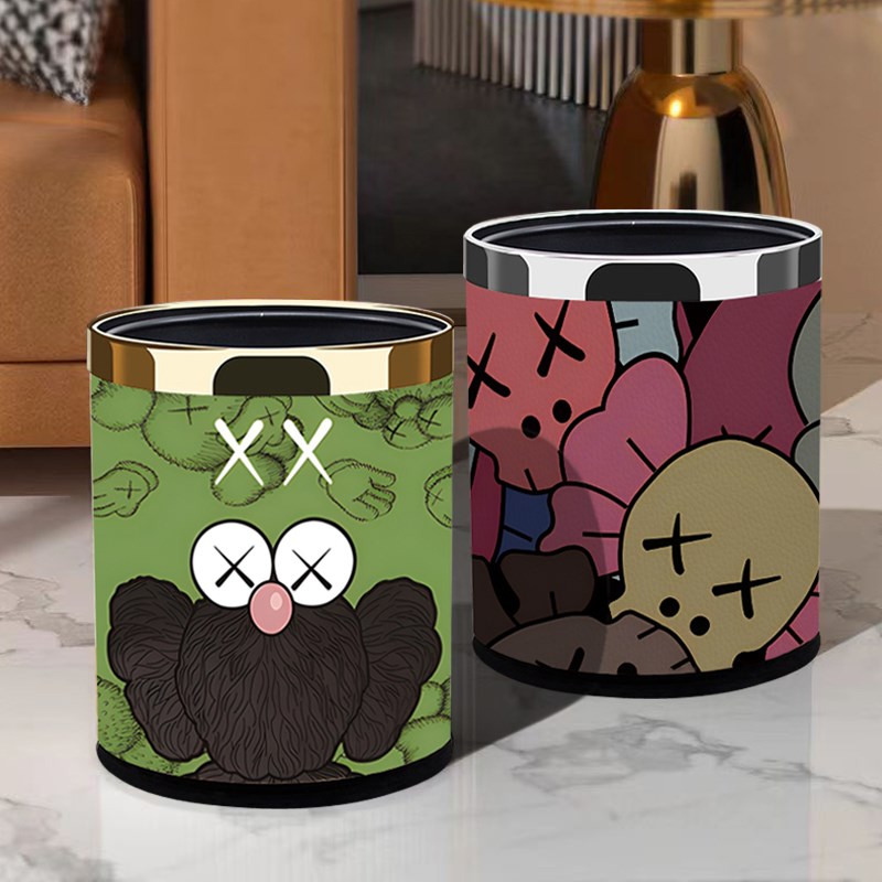 垃圾桶酒店客房宾馆卫生间防水防火纸篓办公室层阻燃圆形无盖桶