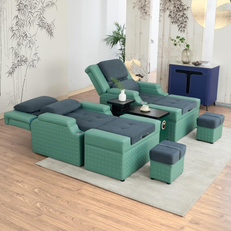 足浴沙发足疗床洗脚泡脚采耳休息一体按摩床电动足疗沙发沐足躺椅