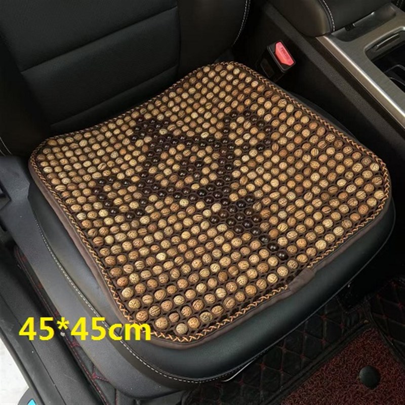 夏季凉垫天然野生桃核汽车坐垫单片透气木珠按摩养生山核桃座垫子