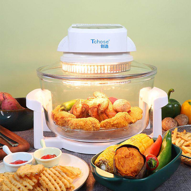 家用可视空气炸锅智能多功能烤锅自动面包机无油光波炉电炸锅