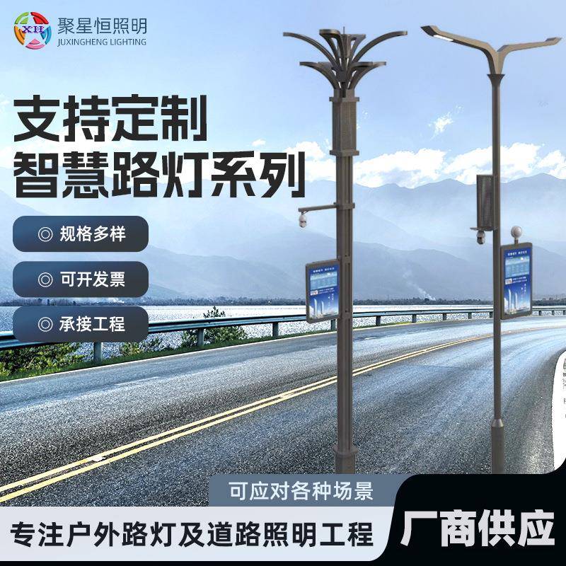 新农村建设智慧路灯双臂多杆合一综合杆多功能智慧路灯