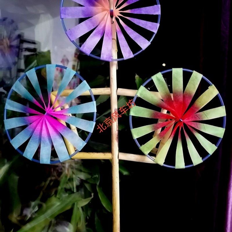 品字形 三鼓三轮 粱杆风车 老式风车 非遗风车 庙会风车 纸风车,特色手工艺,其他特色工艺品,淘宝优惠券,粉丝福利购,淘宝优惠卷