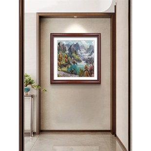 山水装饰画泰山日出东方壁画办公室客厅背景墙挂画玄关风景靠山图