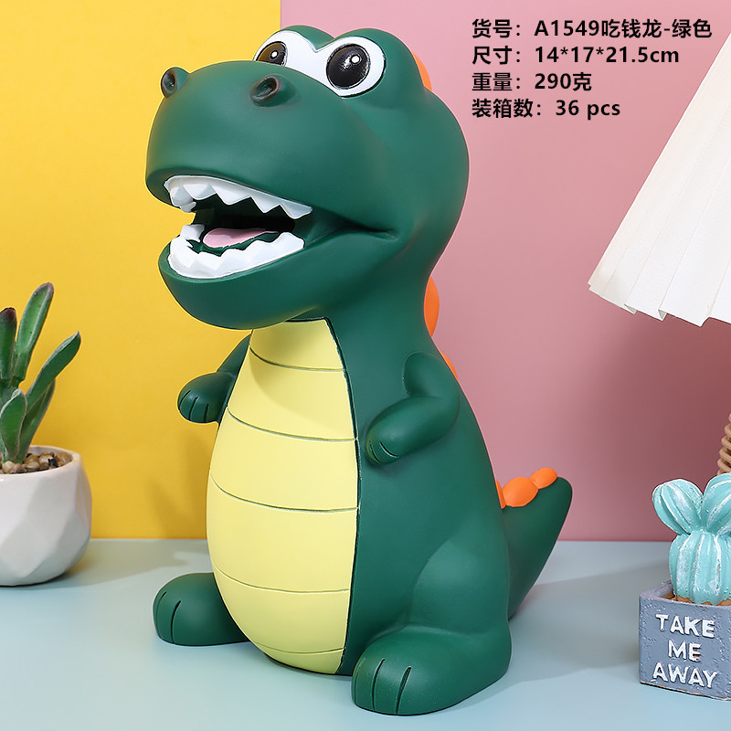 新款恐龙儿童像涂鸦彩绘存钱罐涂色卡通石膏像娃娃乳胶模具