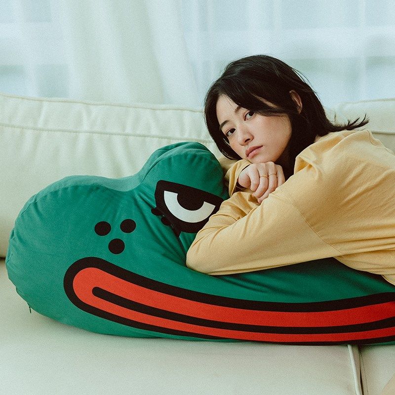 io三眼蛙玩偶抱枕长条沙发大靠背爱床头靠垫大靠枕拆洗,居家布艺,床头靠垫,淘宝优惠券,粉丝福利购,淘宝优惠卷