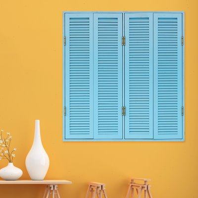 实木原木平开窗户百叶窗定制民宿漫咖啡网红风格尺寸颜色可定做