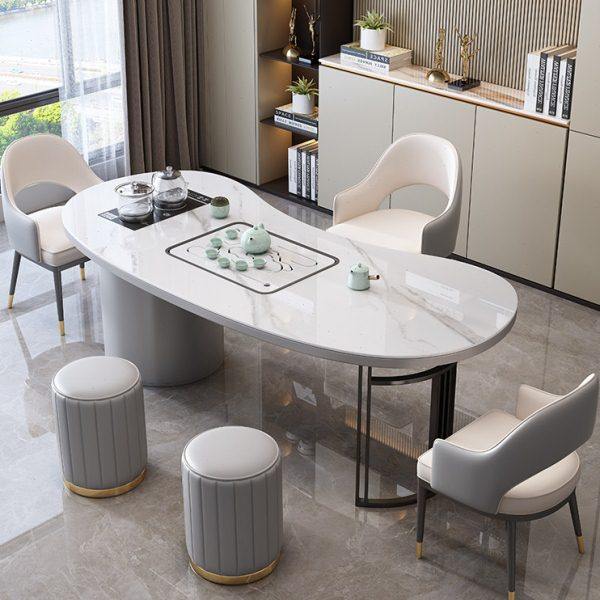 轻奢岩板茶桌椅组合现代简约阳台茶几客厅家用一桌五椅办公室茶台,住宅家具,家用茶台/茶桌,淘宝优惠券,粉丝福利购,淘宝优惠卷