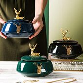 潮流防飞灰颗粒办公室新中式 欧式 奢华带盖家用客厅烟灰缸创意个性