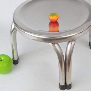 不锈钢凳子圆凳 家用 简约现代商场等位凳餐桌椅子小吃摊小圆凳