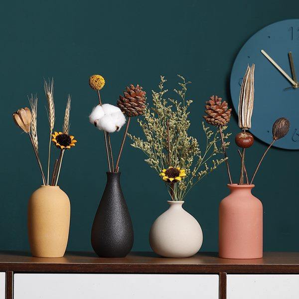 莫兰迪陶瓷花瓶客厅插花干花电视柜家居饰品简约新房乔迁花艺摆件,家居饰品,花瓶,淘宝优惠券,粉丝福利购,淘宝优惠卷