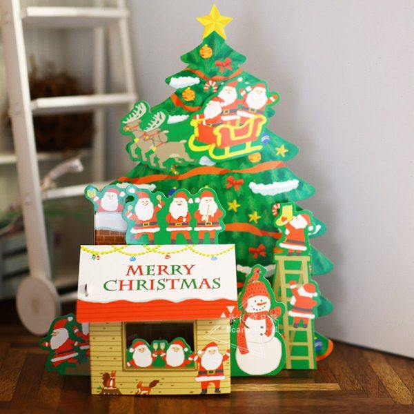 暴礼向日葵圣诞木屋立体圣诞节日贺卡创意桌摆平安夜礼物祝福卡片,节庆用品/礼品,贺卡/卡片,淘宝优惠券,粉丝福利购,淘宝优惠卷