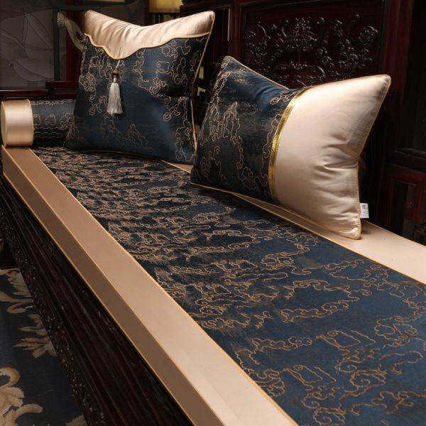 新中式红木沙发垫套罩四季通用实木家具海绵坐垫罗汉床乳胶垫定制