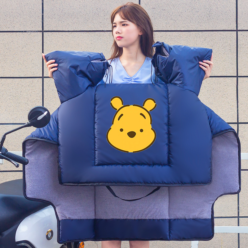 小电动车挡风被冬季加绒加厚法兰绒四季J通用防雨水罩防风电车摩