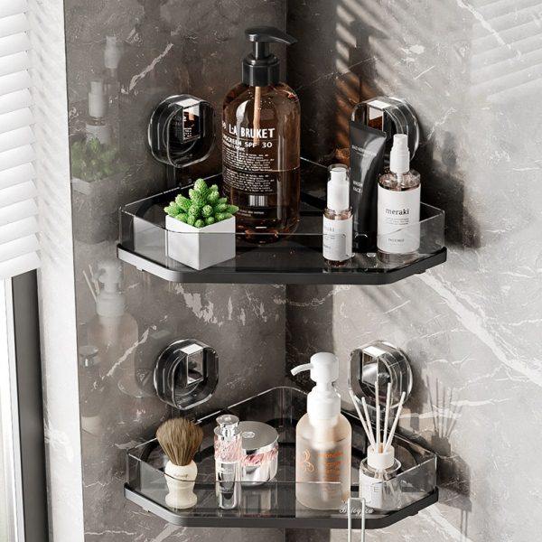 吸盘卫生间三角置物架浴室转角洗漱台洗手间壁挂墙上厕所收纳架子,家庭/个人清洁工具,浴室角架/置物架,淘宝优惠券,粉丝福利购,淘宝优惠卷