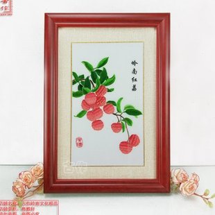 包邮广绣粤绣 广州特色 广府岭南文化礼品 纯手工刺绣 挂件广州好