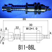 后接口型 金具 B11 机械手配件 86L 吸盘支架