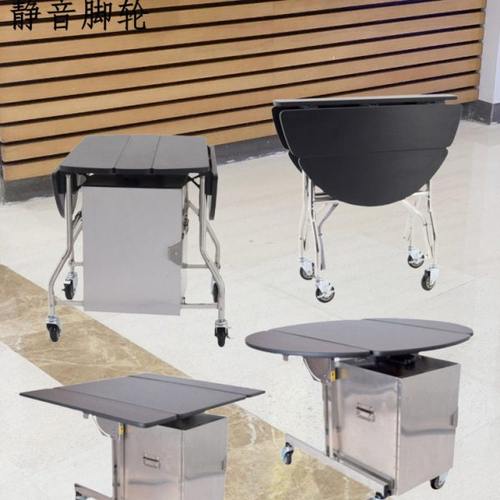 酒店星级折叠豪华客房送餐车不锈钢电热保温箱收手推服务车静音轮