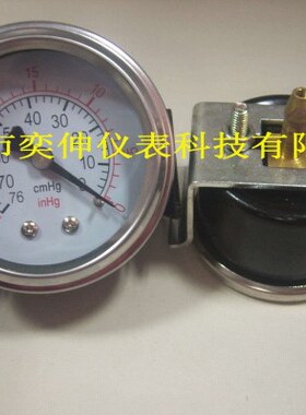 冲钻优惠价60MM轴向支架真空表-76/30inhg接口6*15，吸力表Y-SON