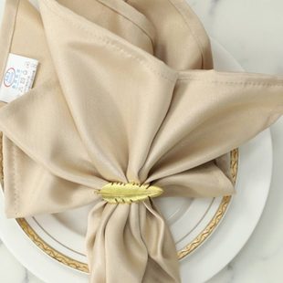 高档酒店专用口布折花擦杯布餐厅西餐餐巾布定制白色餐布餐巾扣环