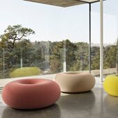 北欧甜甜圈休闲坐椅大型商场公共区软包凳子居家客厅搭配意式 极简