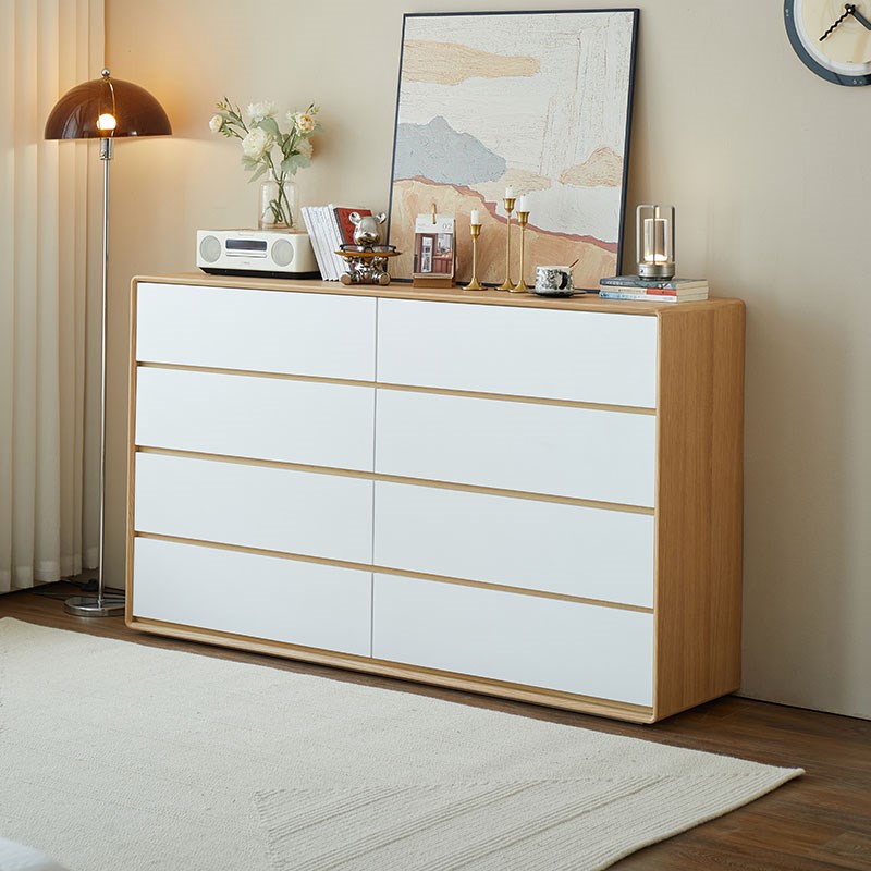 现代简约客厅卧室六斗柜原木色房间抽屉收纳储物八斗柜二三四五