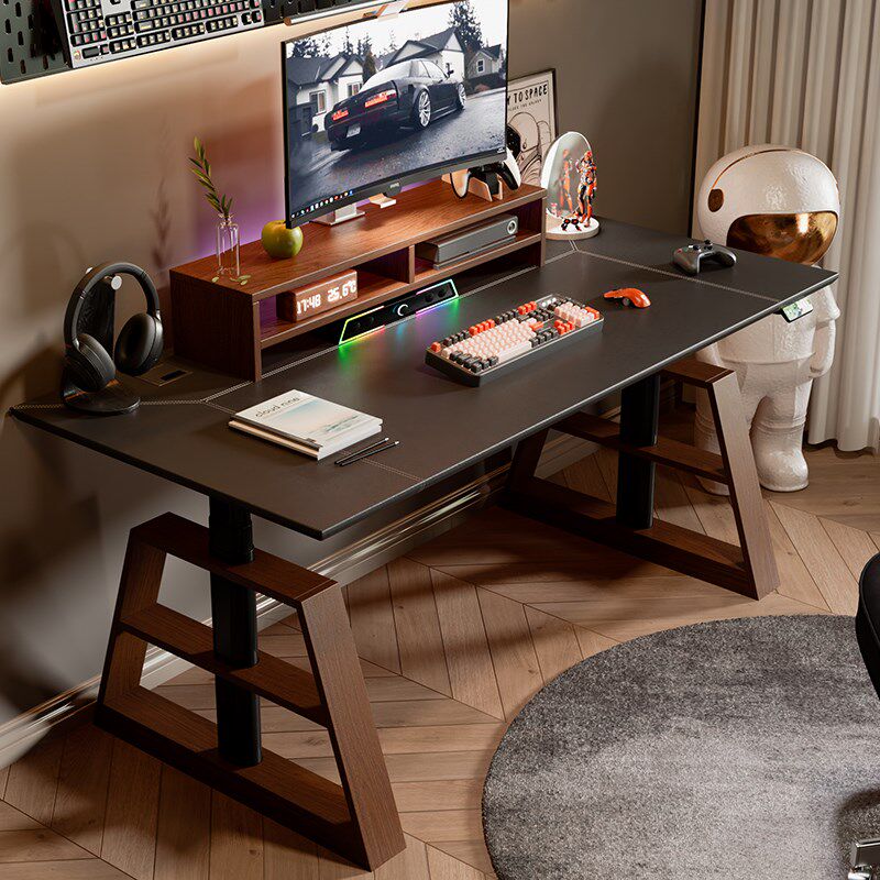 睿智电动升降桌电脑桌工作台办公桌子家用智能书桌电竞桌