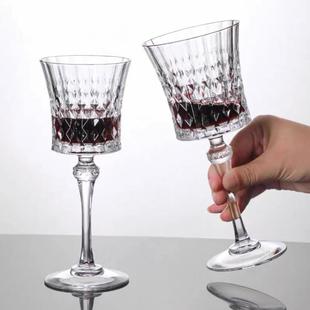 葡萄酒杯家用套装 水晶红酒杯复古洋酒杯个性 两只装 高脚杯 欧式
