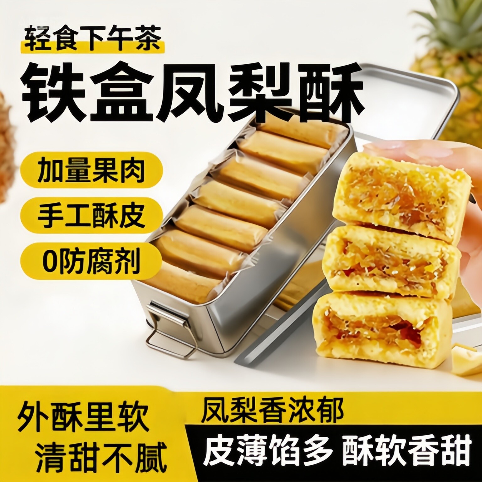 央妈严选台湾正宗凤梨酥铁盒子老字号厦门特产中式糕点官方旗舰店