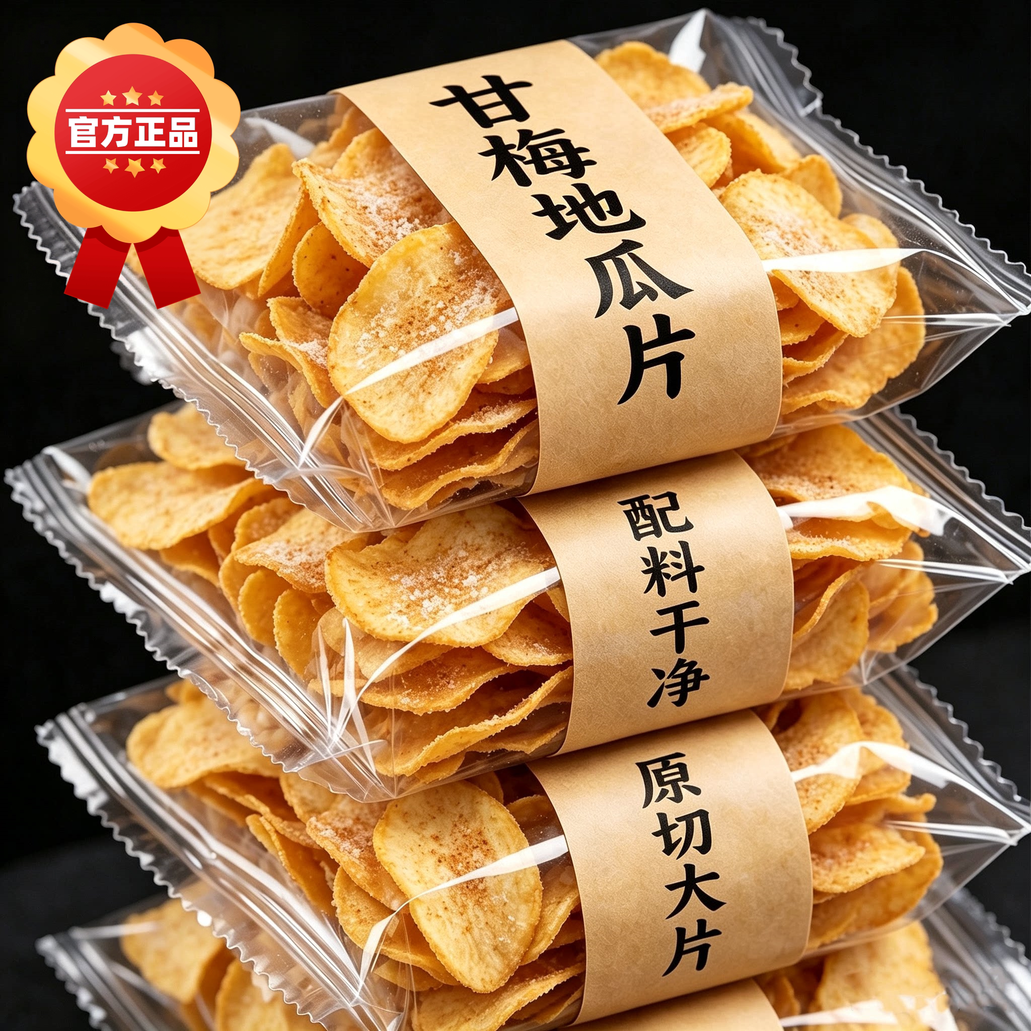 红薯脆片甘梅地瓜片原切红薯薄片酥脆地瓜干农家特产小吃零食