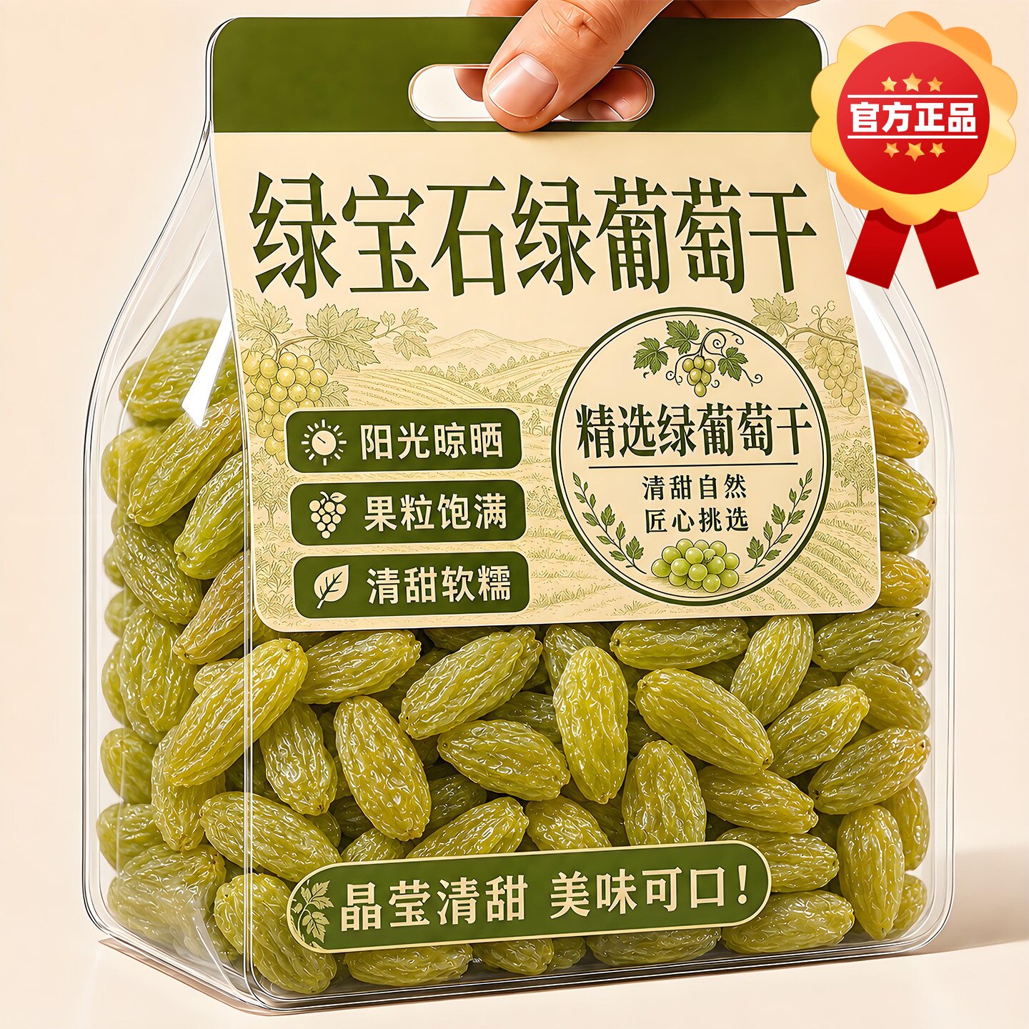 正宗新疆葡萄干官方旗舰店正品绿香妃葡萄干超大颗孕妇果脯零食