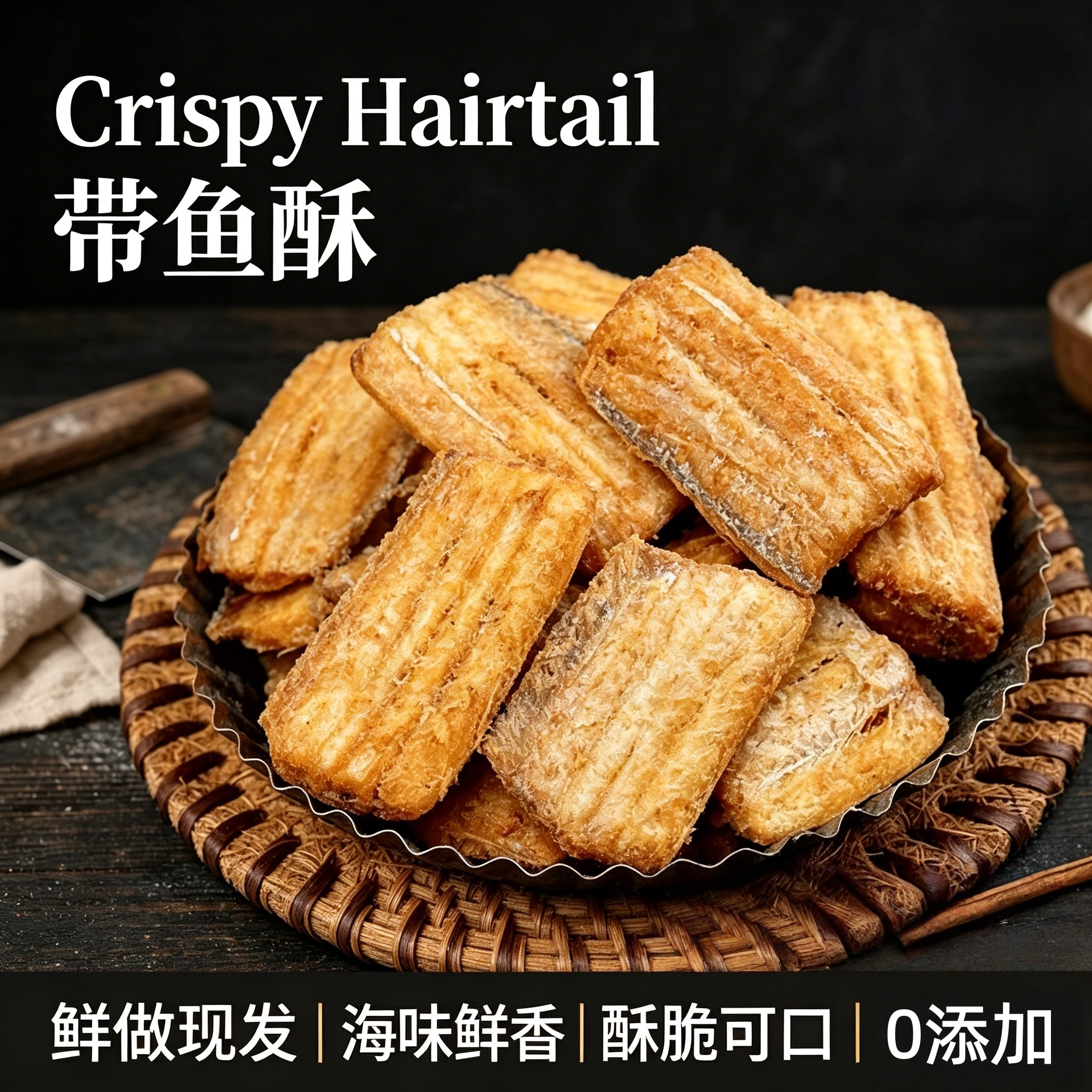 央妈推荐带鱼酥500g香酥即食小鱼干干货鱼排特产食品海鲜休闲零食