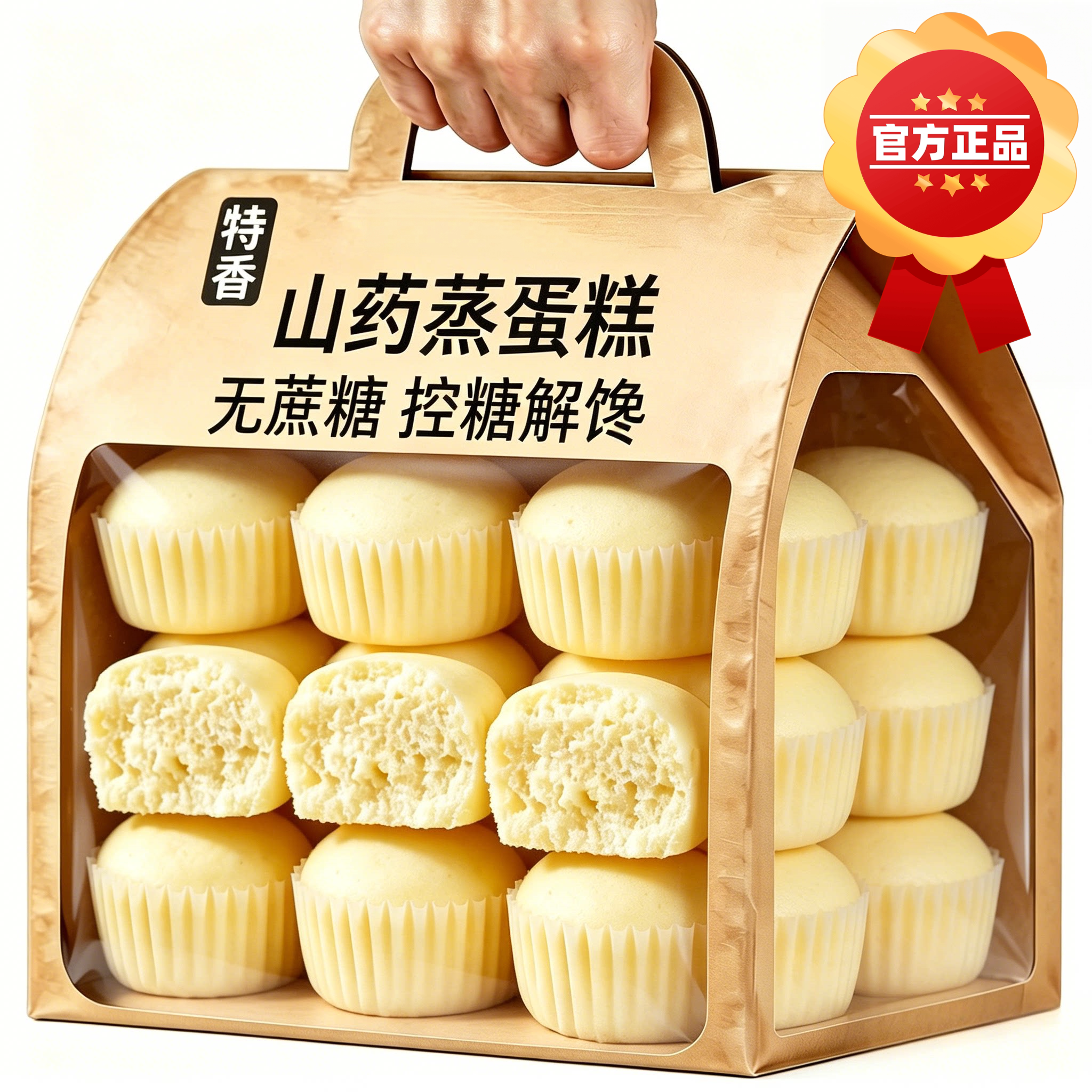 山药蒸蛋糕整箱营养早餐软面包老人小孩健康糕点休闲小零食品小吃