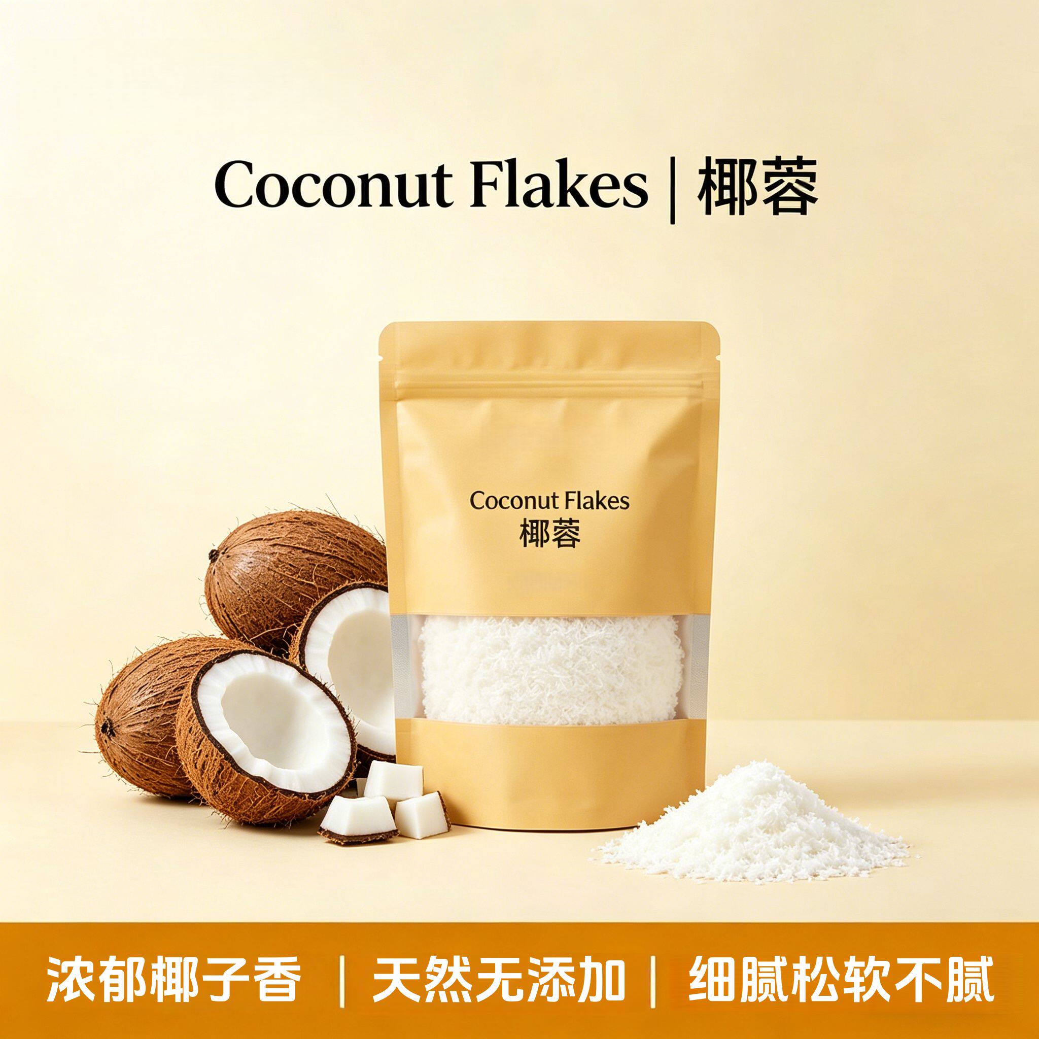 央妈推荐椰蓉烘焙专用小包装椰子丝粉饼干小方面包甜品家商无添加