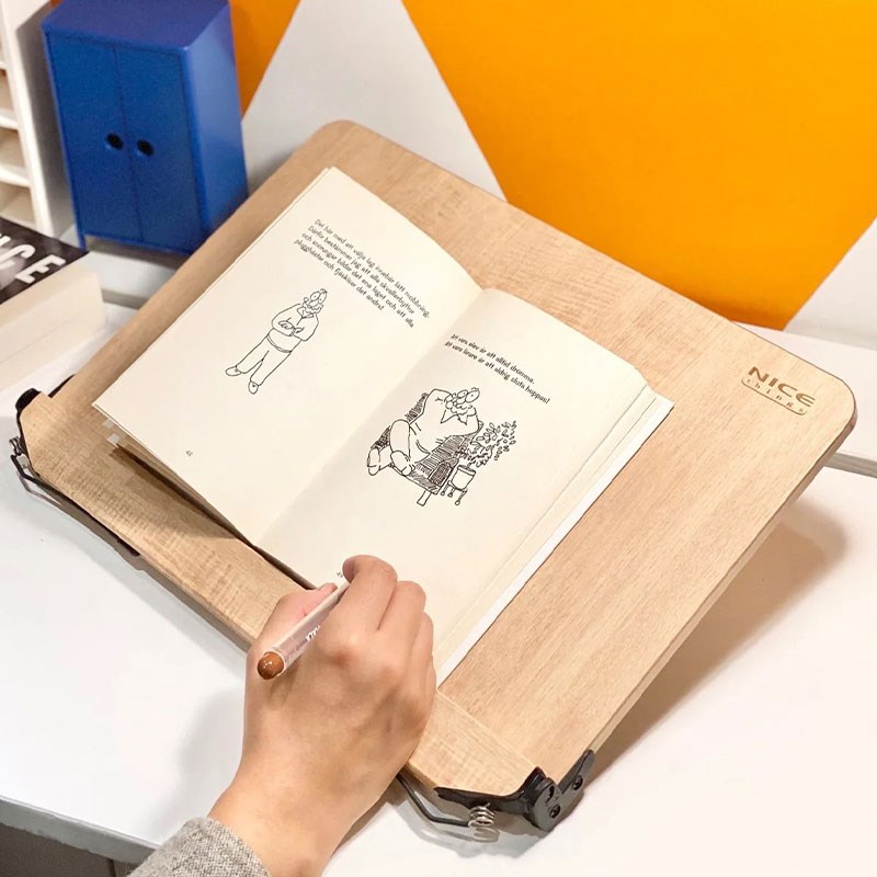 韩国耐思星nice阅读架木质读书支架可调节孩子桌面阅读看书书架