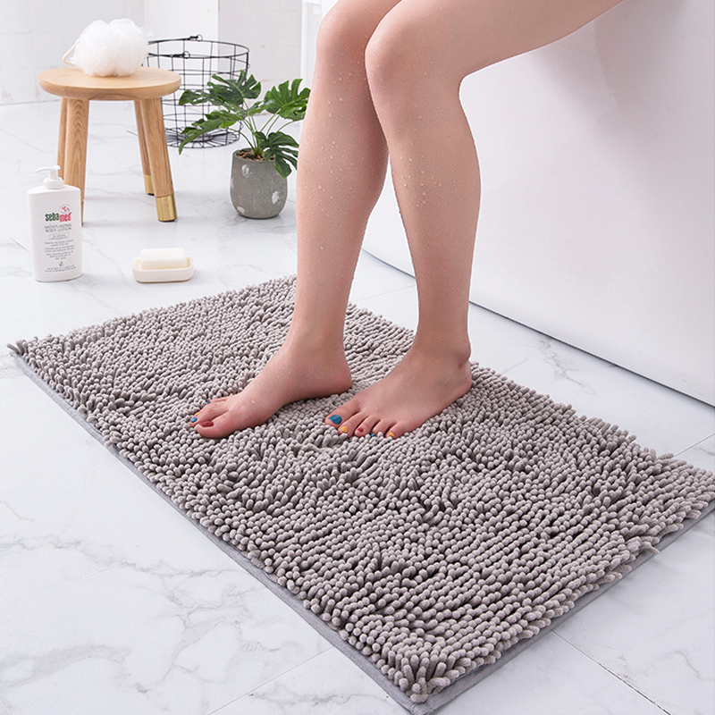 雪尼尔地垫浴室防滑垫厕所门口吸水门垫家用地毯加厚卧室厨房脚垫