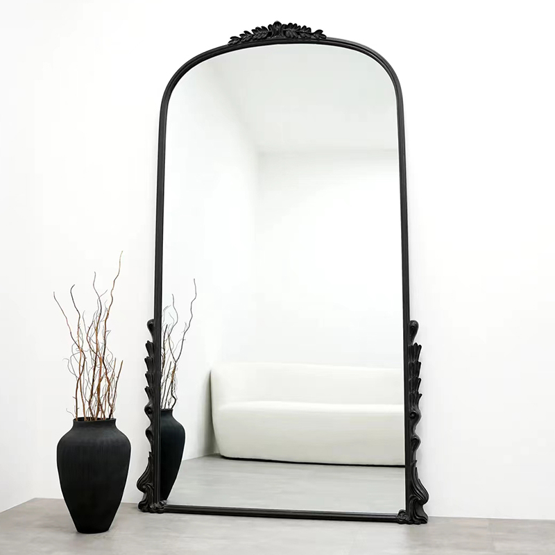 法式复古全身镜镜子全身全身镜欧式家用壁挂落地镜衣帽间换衣镜大