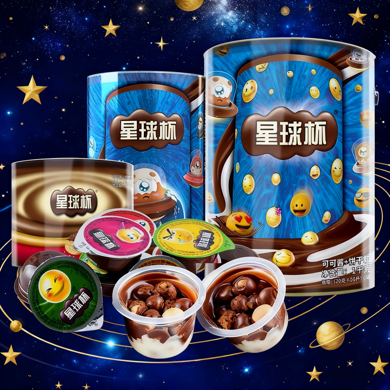 因味山姆星球杯桶装大杯儿童巧克力夹心饼干怀旧零食休闲小吃食品