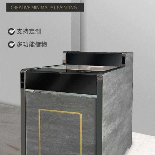 球厅台球室茶几柜子球厅桌球房俱乐部沙发配套放杆USB电源茶几柜